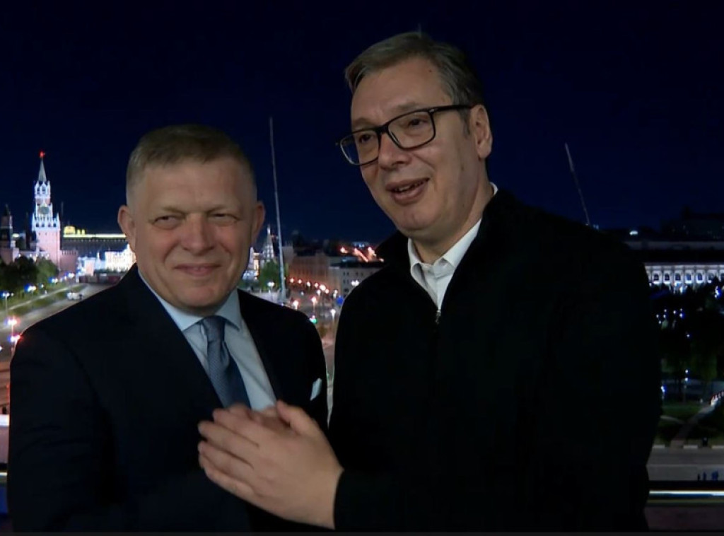 Vučić sa Ficom u Moskvi: Srbi i Slovaci braća zauvek, pobediće Slovačka i Srbija