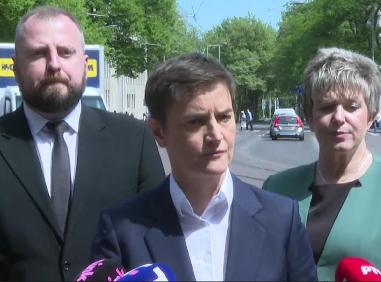 Brnabic: Serbia's EU path, Russia sanctions and Vucic's trip to Moscow only topics in The Hague