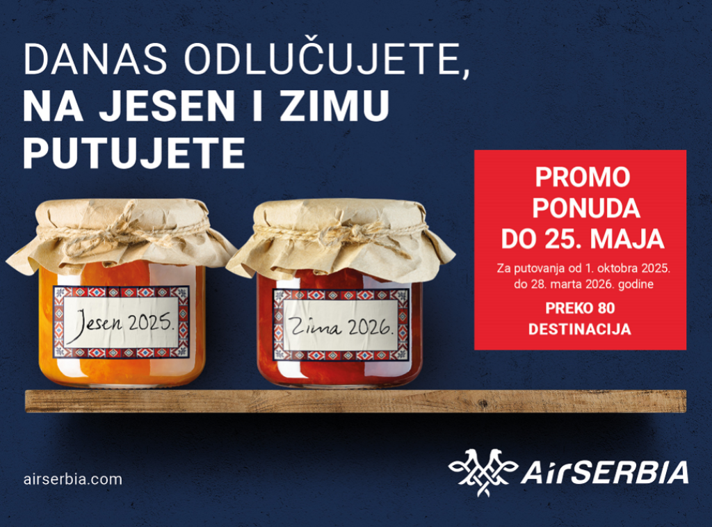 Od sutra nova promotivna ponuda Er Srbije, avio karte jeftinije za 80 destinacija