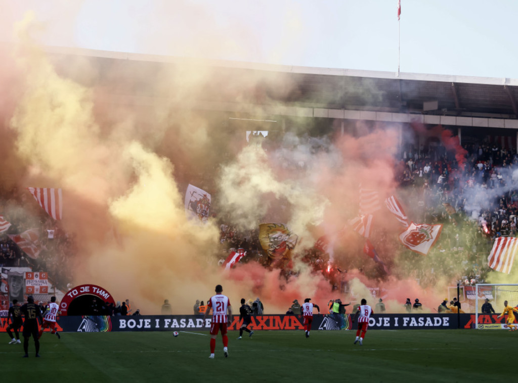 Navijači Zvezde titulu fudbalera ponovo slave i na Kalemegdanu