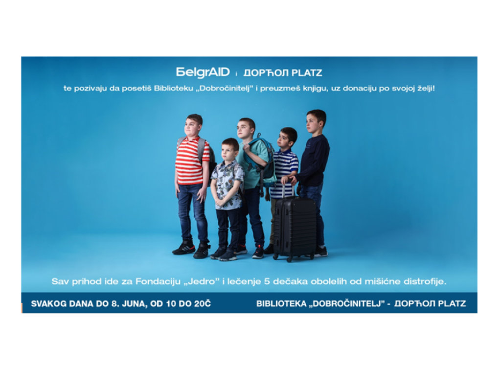 U Dorćol placu traje humanitarna prodaja knjiga: Sav prihod za fondaciju "Jedro"