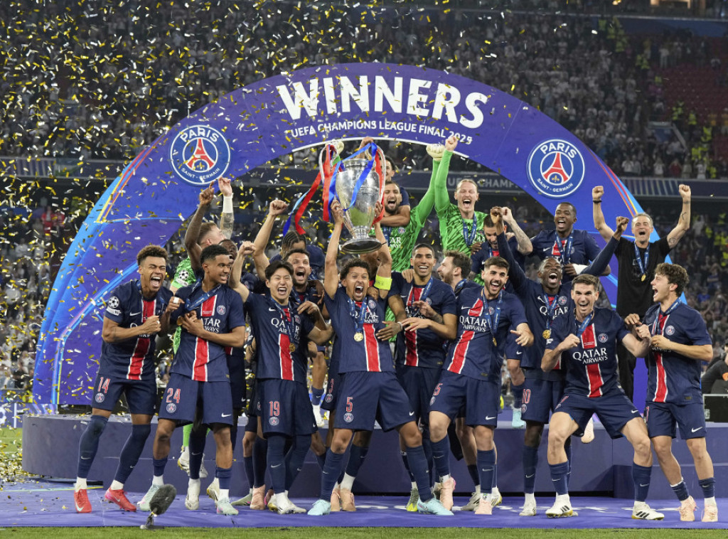 Fudbaleri PSŽ-a "pregazili" Inter u finalu Lige Šampiona za prvu titulu prvaka Evrope i rekord