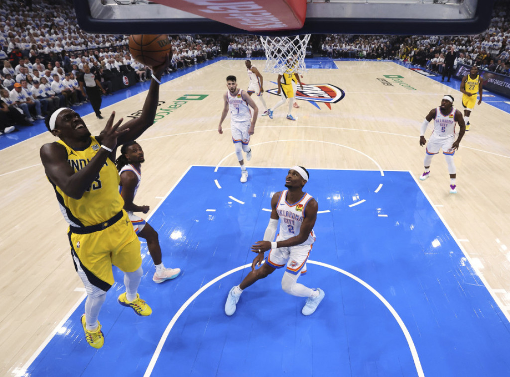 Indijana pobedila tim Oklahoma siti tandera u prvom finalnom meču NBA lige