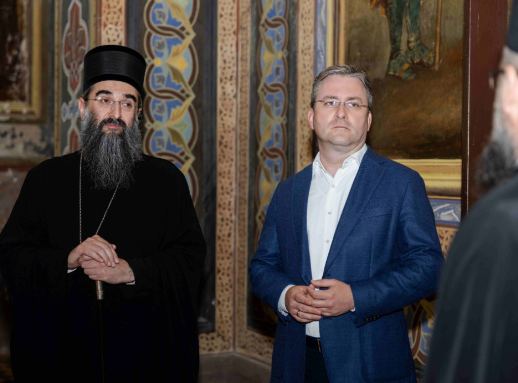 Nikola Selaković obišao radove na obnovi Hrama Svete Trojice u Gornjem Adrovcu