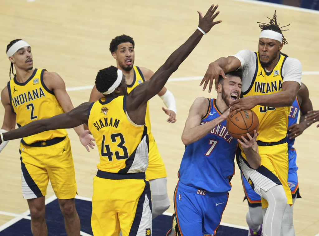 Košarkaši Indijane pobedili Oklahomu i poveli 2:1 u finalu plej-ofa NBA lige