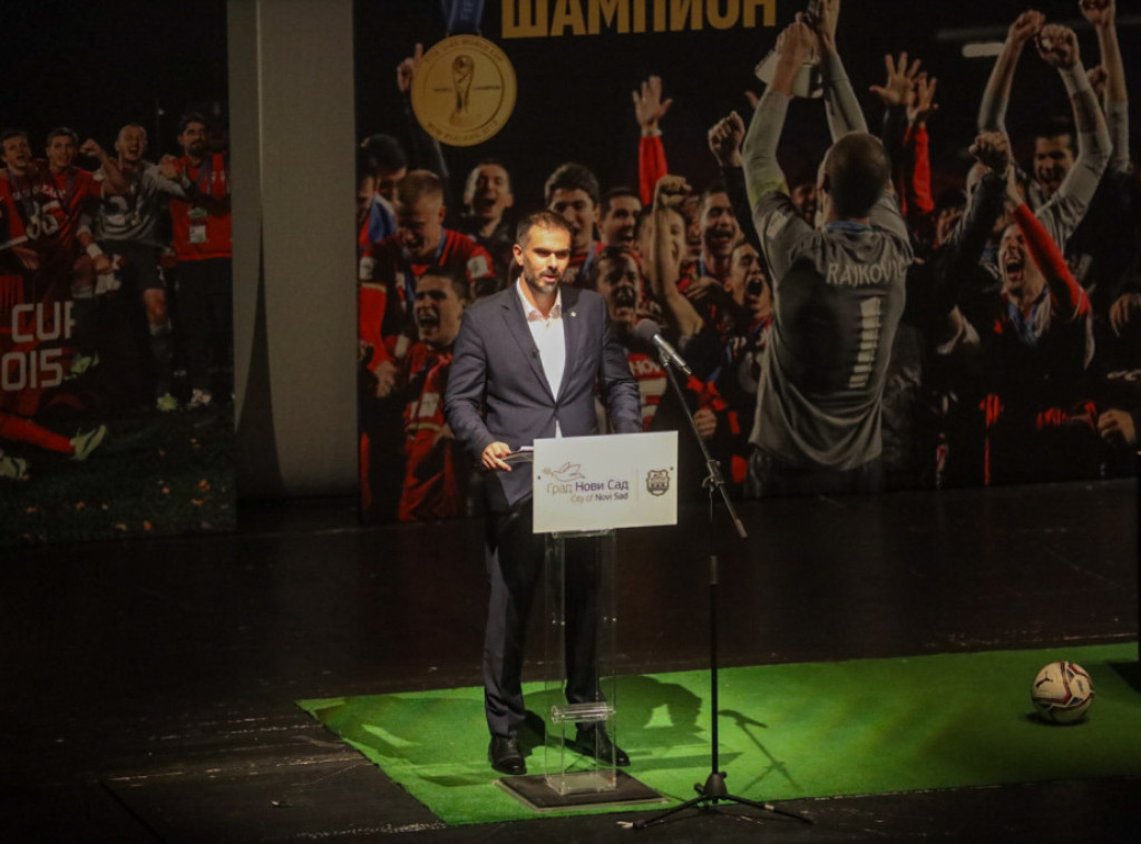 Mićin na obeležavanju 10 godina od zlata omladinaca na Novom Zelandu