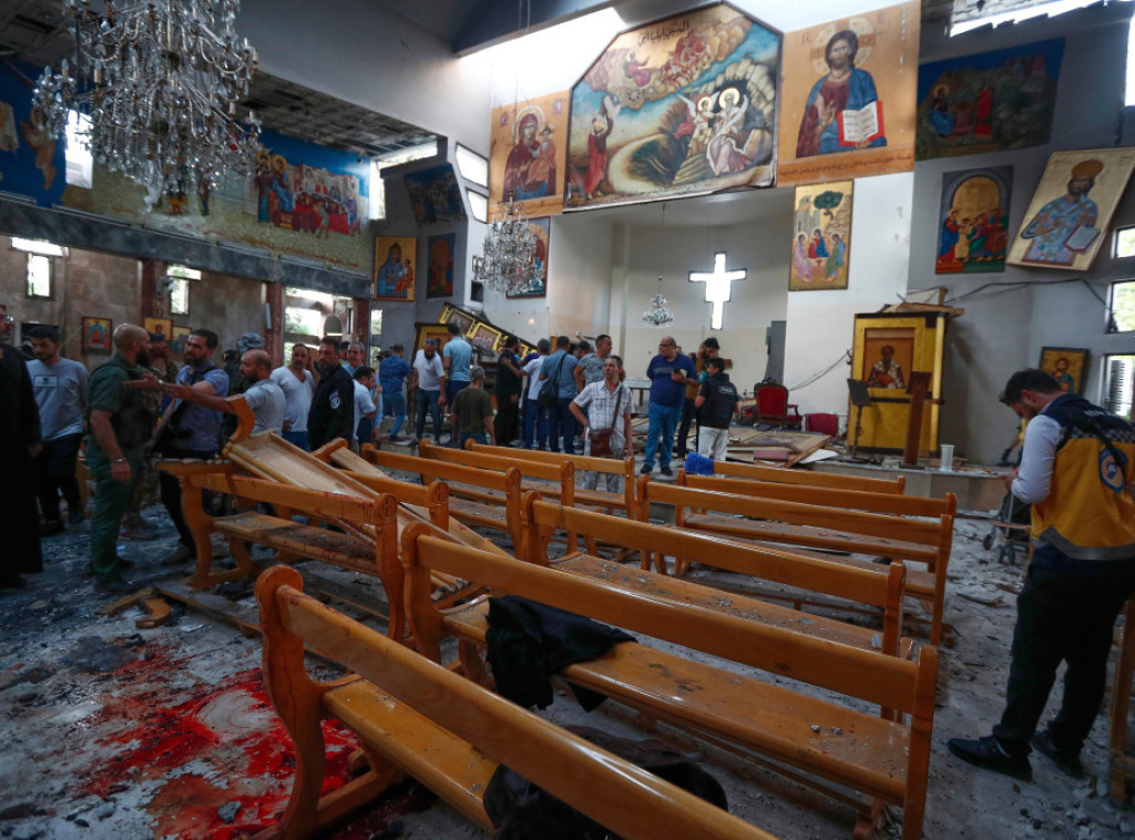 Damask: Broj ubijenih u napadu bombaša samoubice u crkvi Svetog Ilije porastao na 20