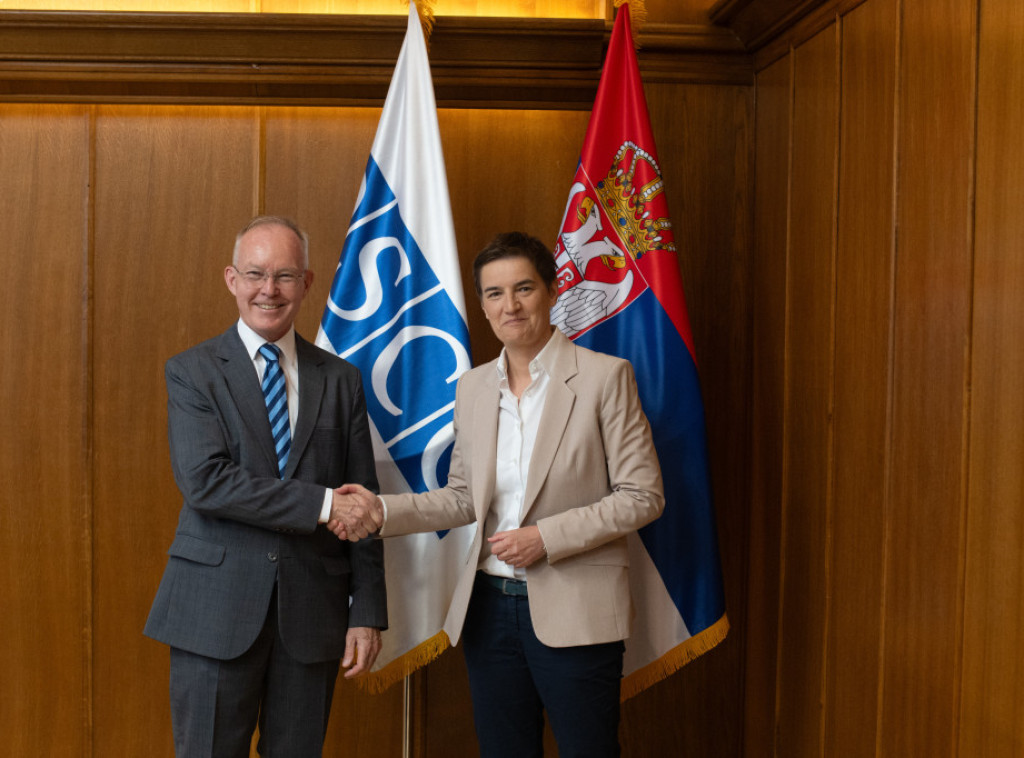 Brnabic, OSCE's Braathu discuss Serbian media reforms