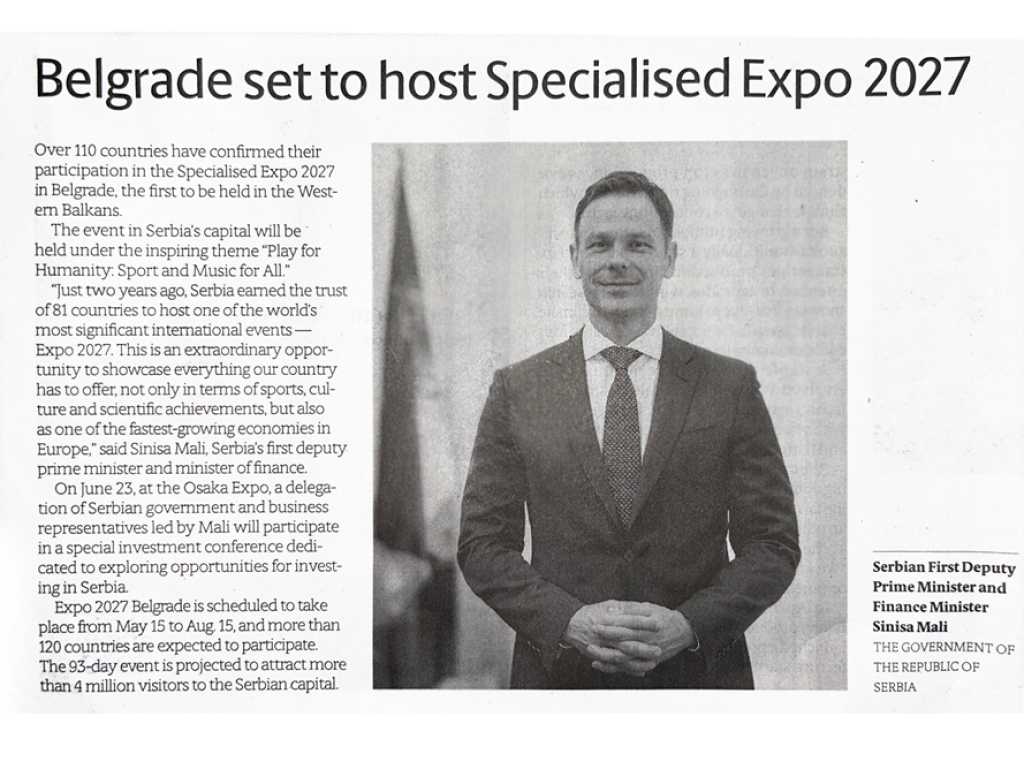 Srbija i EXPO 2027 Beograd privlače pažnju velikih japanskih medija
