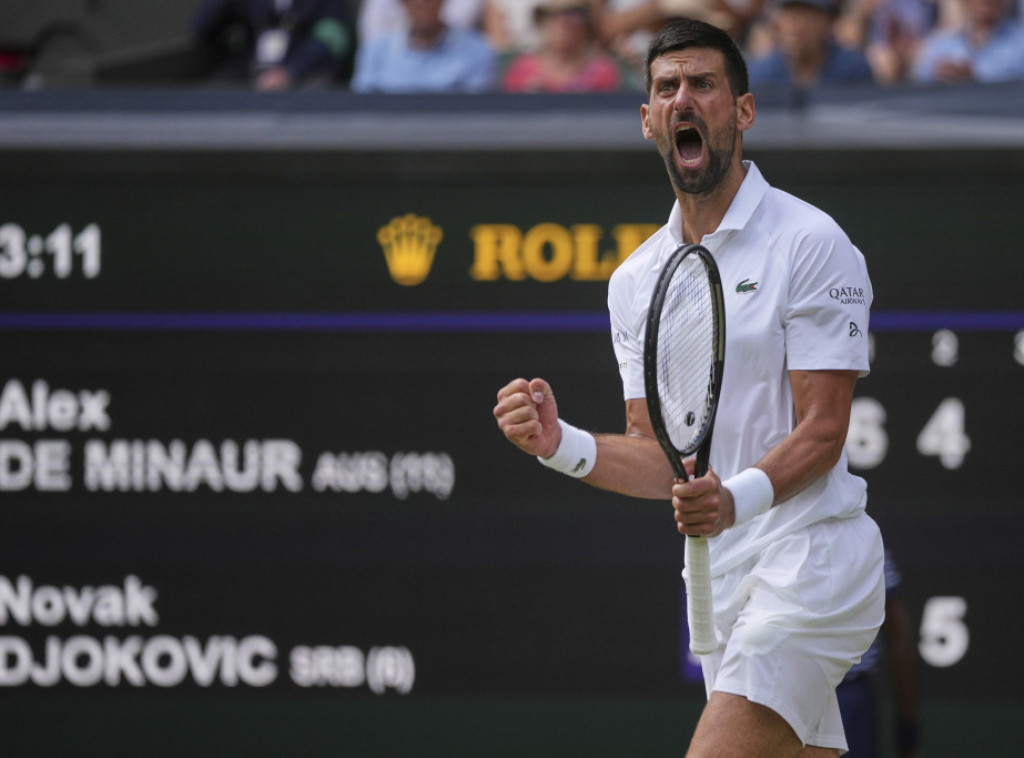 Djokovic beats de Minaur to advance to Wimbledon quarter-finals