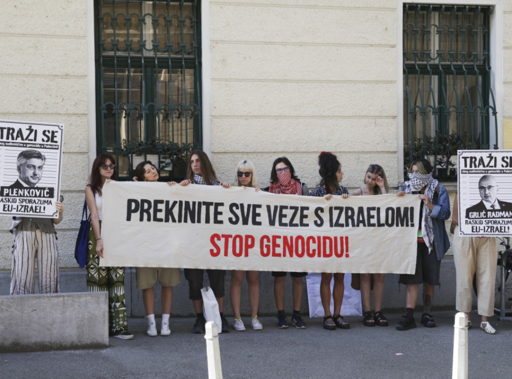 Hrvatska: Protest ispred Ministarstva; Traže se Plenković i Grlić Radman zbog učešća u genocidu
