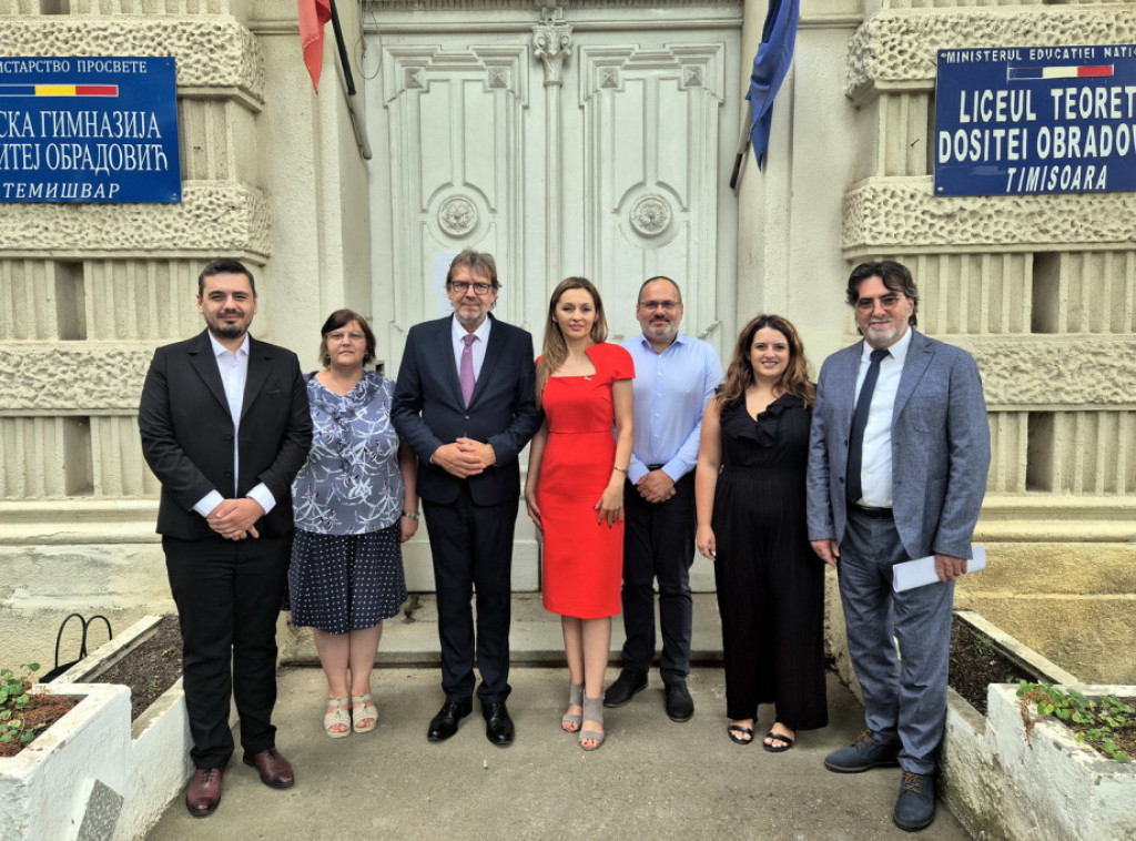 Žigmanov: Milion dinara za srpsku gimnaziju "Dositej Obradović" u Temišvaru