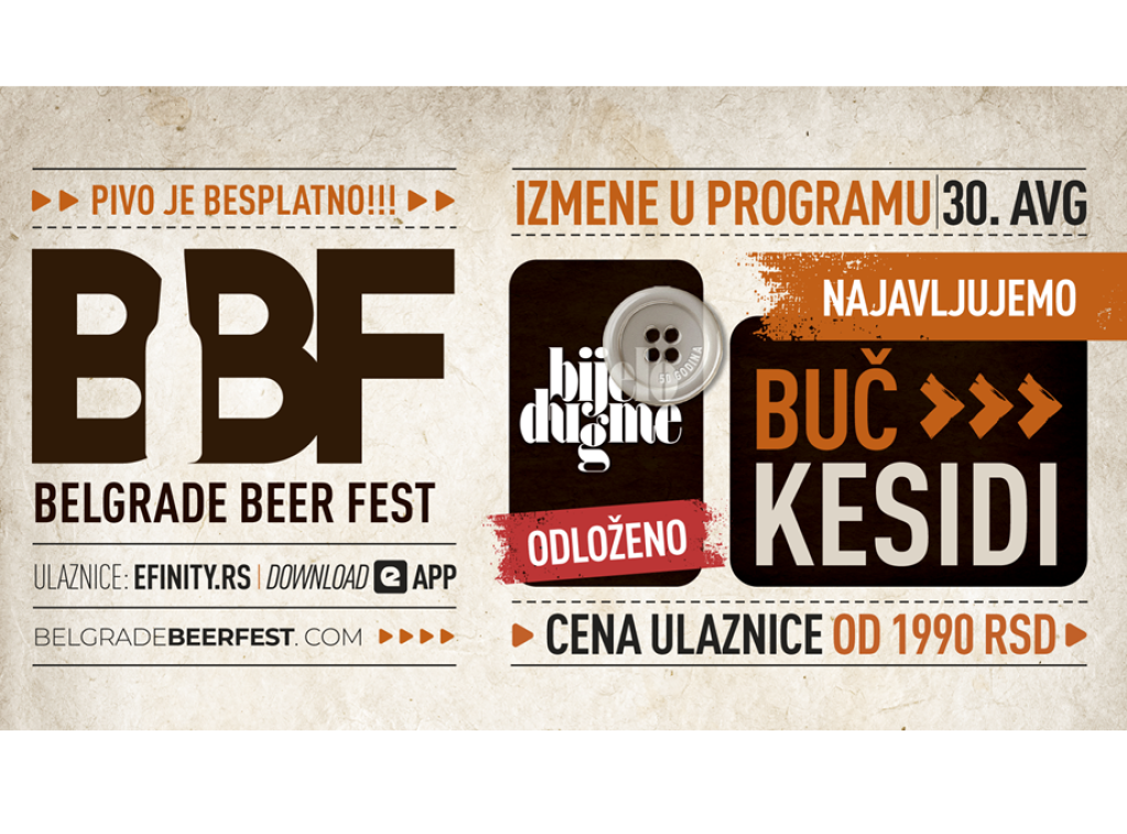 Skaj mjuzik: Bijelo dugme umesto na Bir festu na jesen će svirati u Beogradskoj areni