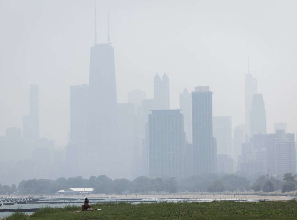 Dim od šumskih požara u Kanadi iznad nekoliko država srednjeg zapada SAD