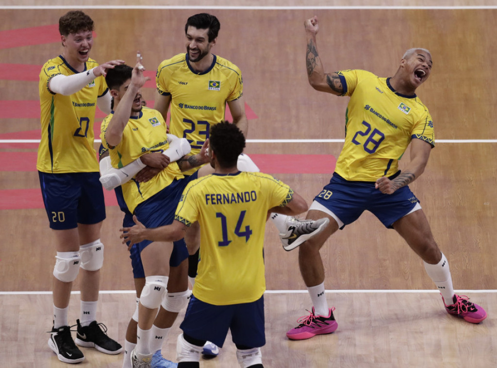 Odbojkaši Brazila pobedili Sloveniju i osvojili treće mesto na Završnom turniru Lige nacija