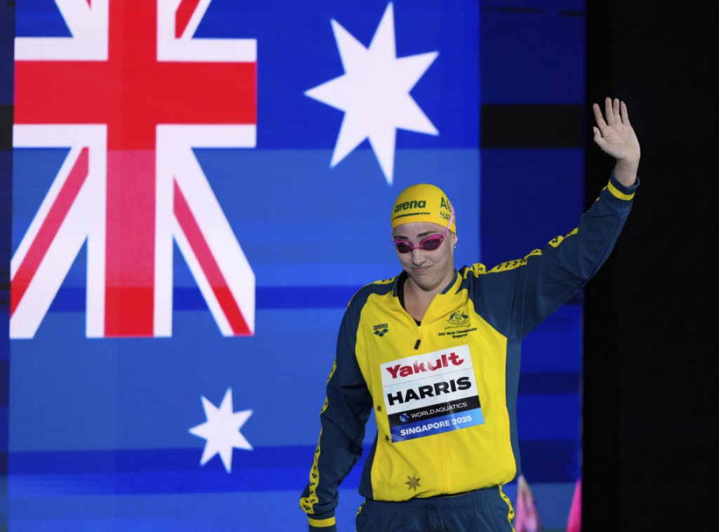 Australijska plivačica Meg Haris osvojila zlatnu medalju na 50 metara slobodno na Svetskom prvenstvu