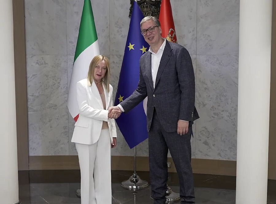 Vucic meets with Meloni, thanks her for Italy's principled support