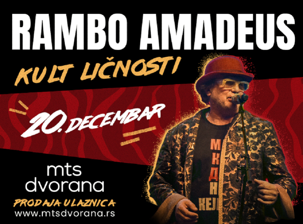 Muzičar Rambo Amadeus 20. decembra u MTS dvorani