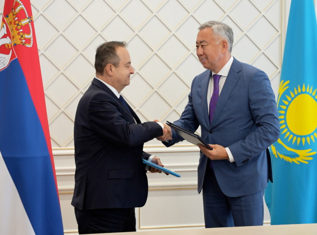 Dacic meets with Kazakh deputy PM in Almaty