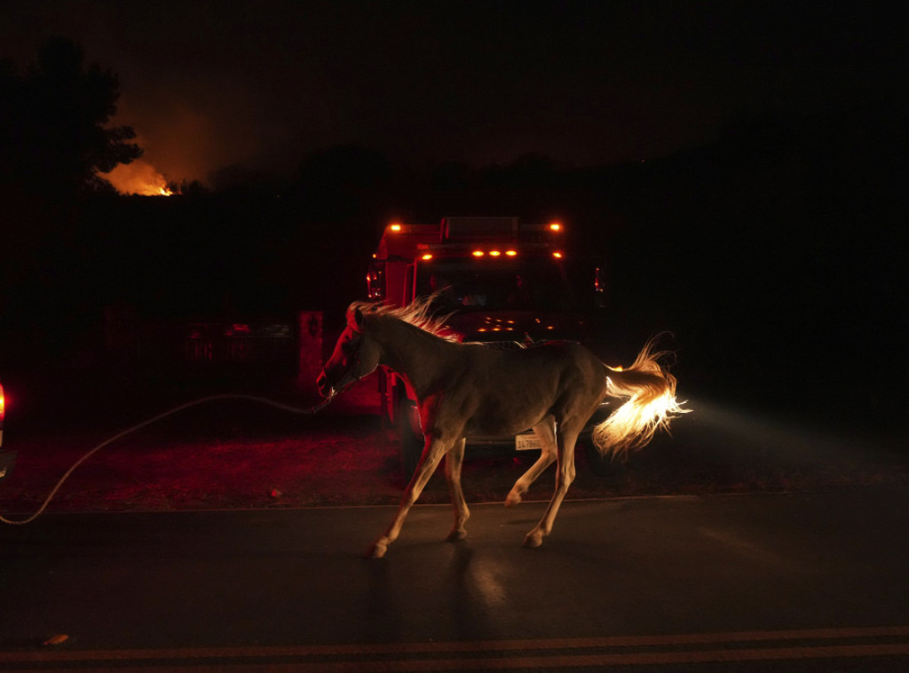 Vatrogasci uspeli da zaustave širenje požara u Los Anđelesu, evakuisano više hiljada ljudi
