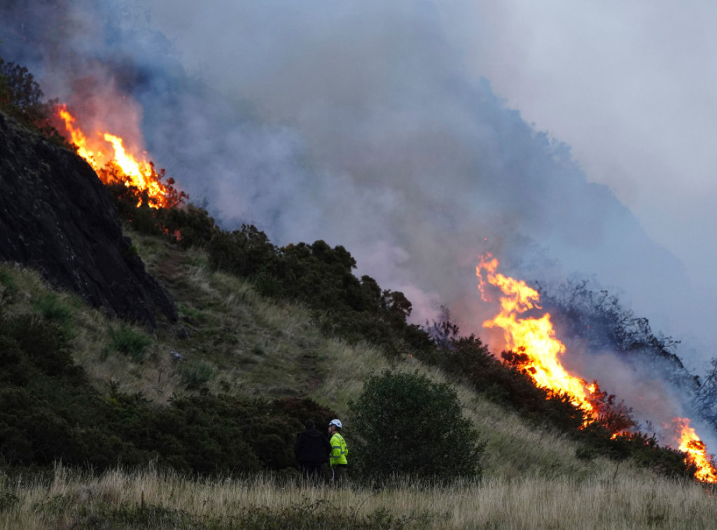 Zapalio se automobil na putu kod Jerusalima, požar zahvatio obližnju šumu