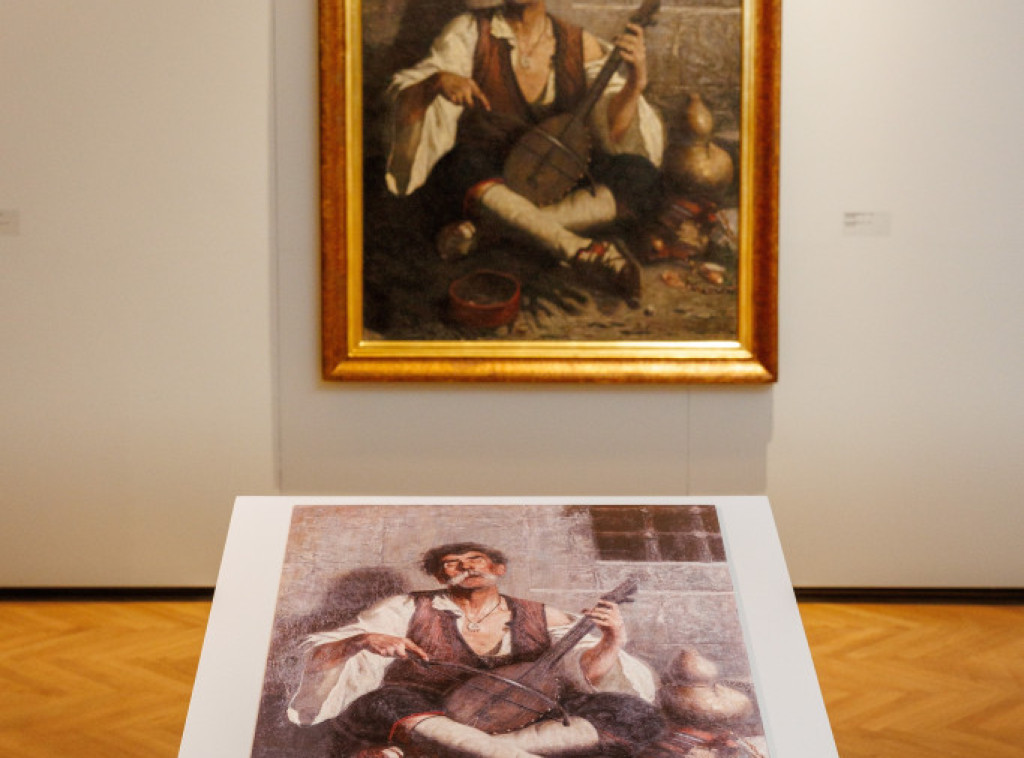 Narodni muzej Srbije predstavlja reljefnu reprodukciju slike "Guslar"