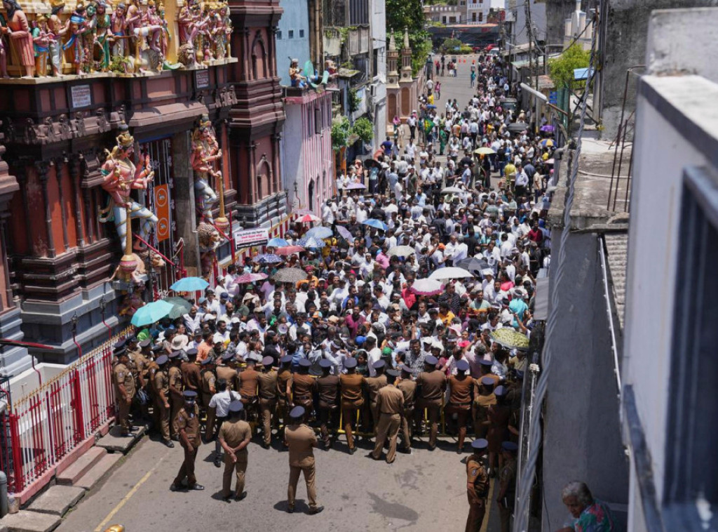 Protesti na Šri Lanki zbog hapšenja bivšeg predsednika Ranila Vikremesingea
