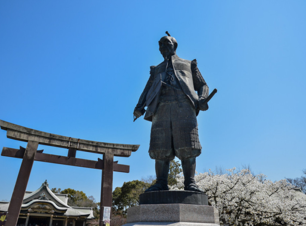 Nagoja: Oskrnavljena statua Hidejošija, japanskog ratnog vođe iz 16. veka