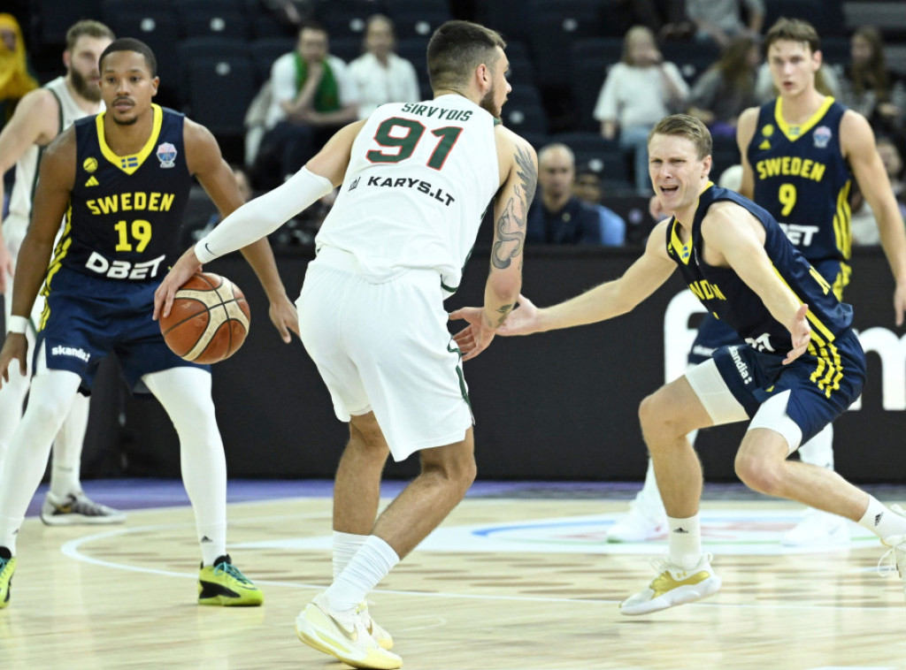 Košarkaši Litvanije pobedili Švedsku na Evropskom prvenstvu