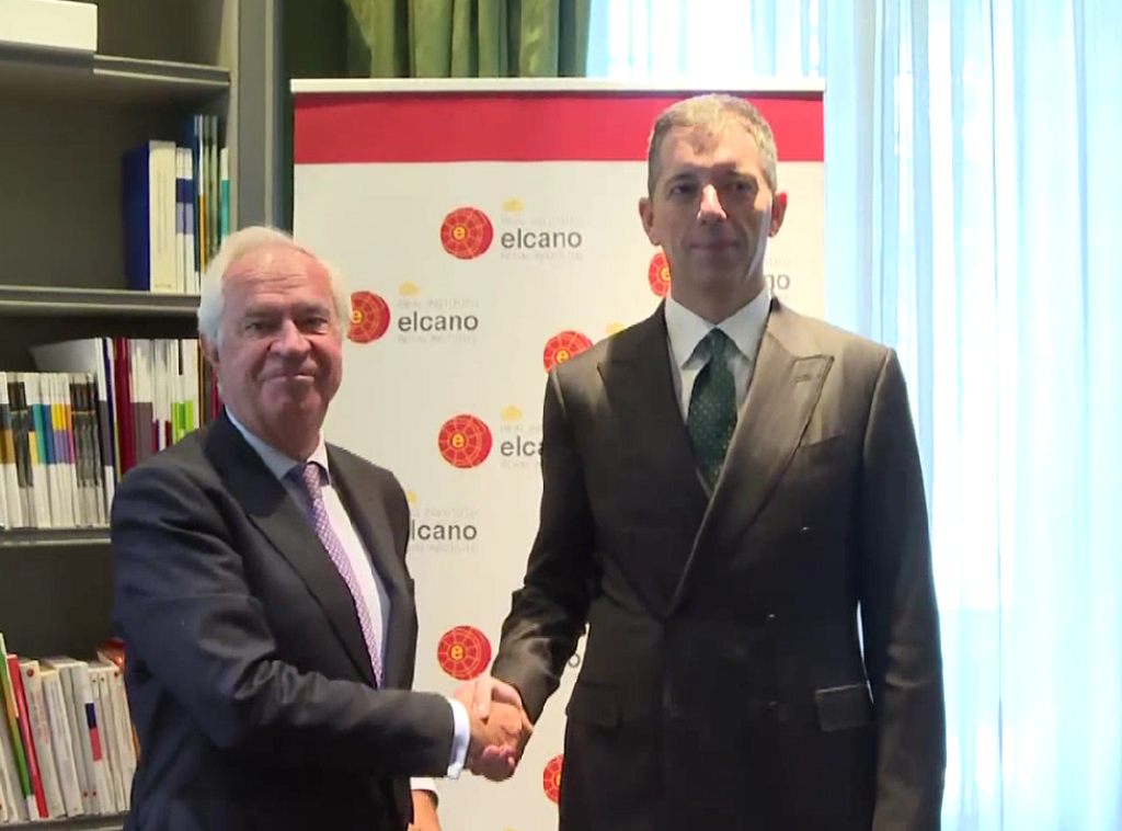 Djuric visits Elcano Royal Institute in Madrid