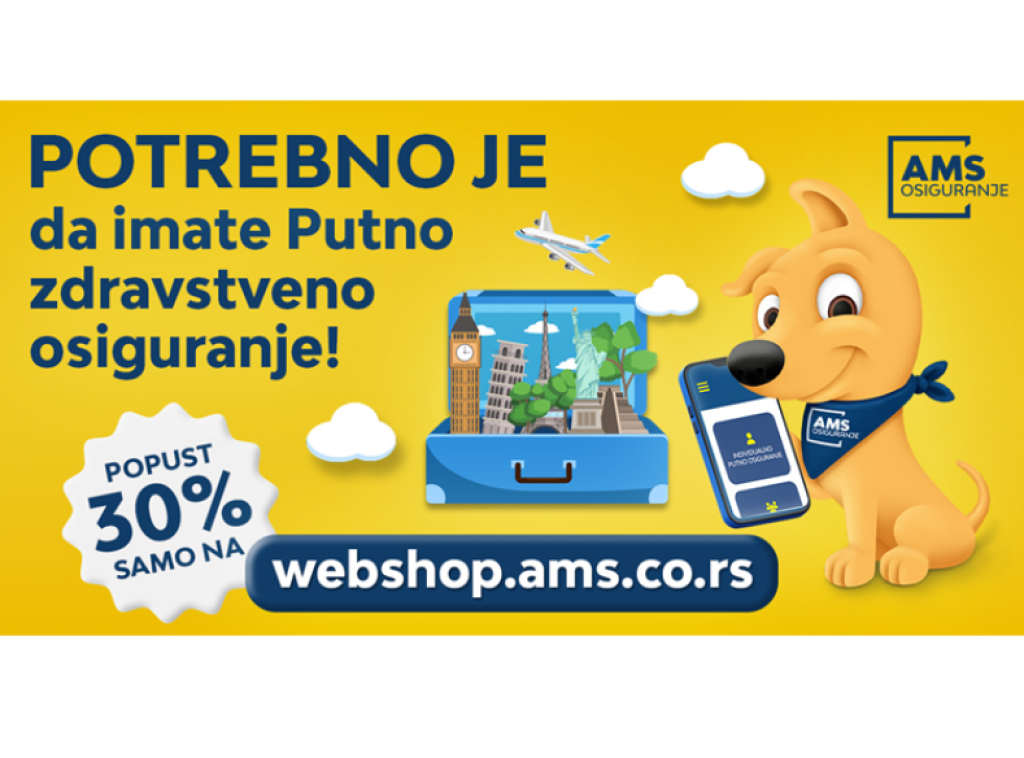 AMS Osiguranje: Putujte pametno, obezbedite paket putnog osiguranja
