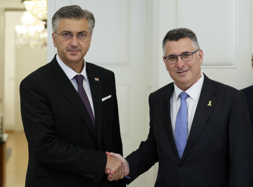 Hrvatska: Plenković primio izraelskog šefa diplomatije, na Markovom trgu protest