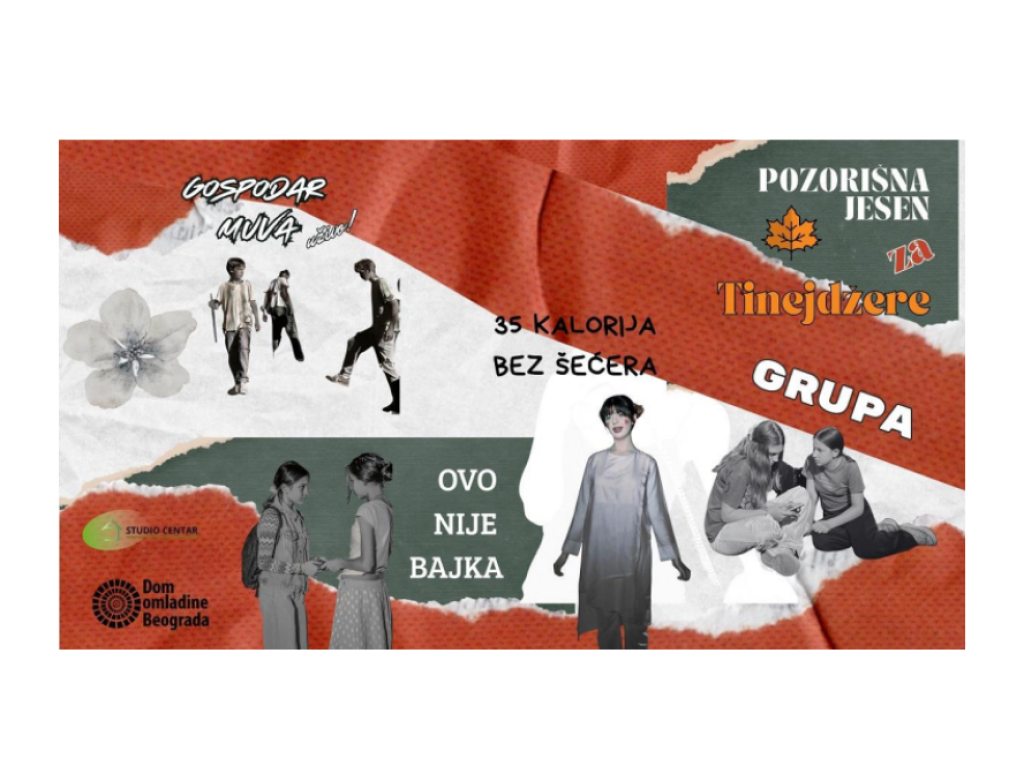 "Pozorišna jesen za tinejdžere" od septembra do decembra u Domu omladine
