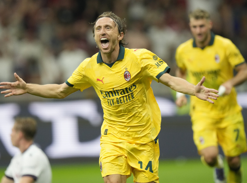 Prvenac Modrića za pobedu fudbalera Milana protiv Bolonje