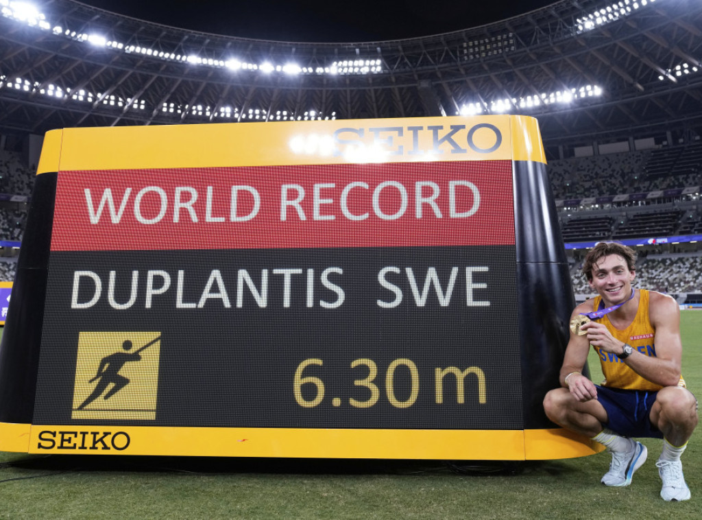 Švedski atletičar Armand Duplantis oborio svetski rekord u skoku motkom na Svetskom prvenstvu