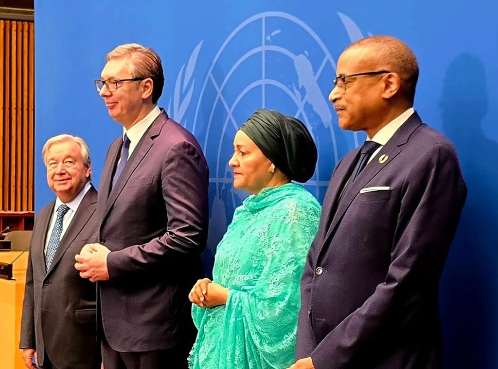 Vucic meets with Guterres, Stocker, Stubb, Pavel and Al-Sharaa in New York