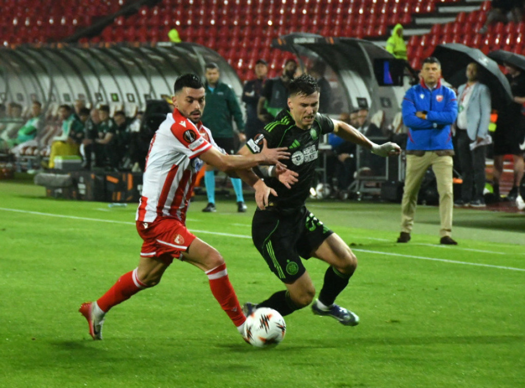 Red Star Belgrade draw 1-1 with Celtic at home in UEFA Europa League