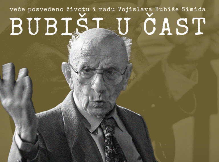 Veče posvećeno Bubiši Simiću 9. oktobra u Klubu Sokoj
