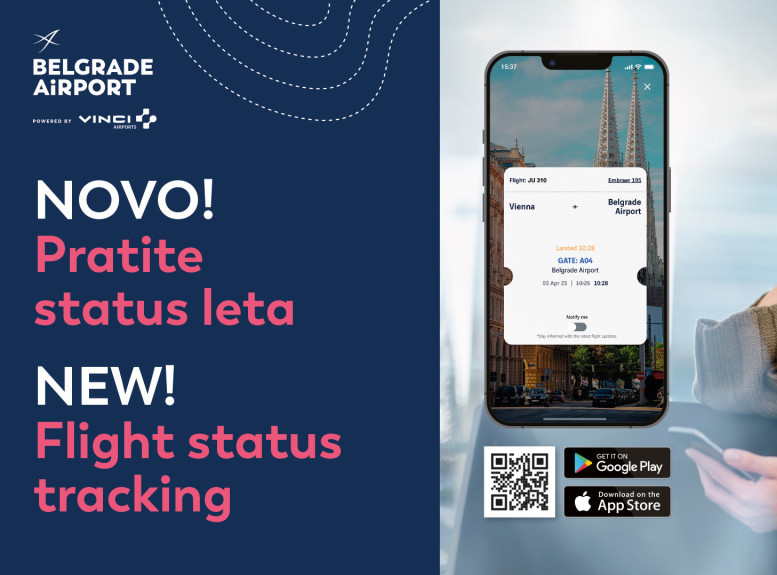 Predstavljene nove funkcije mobilne aplikacije Beogradskog aerodroma