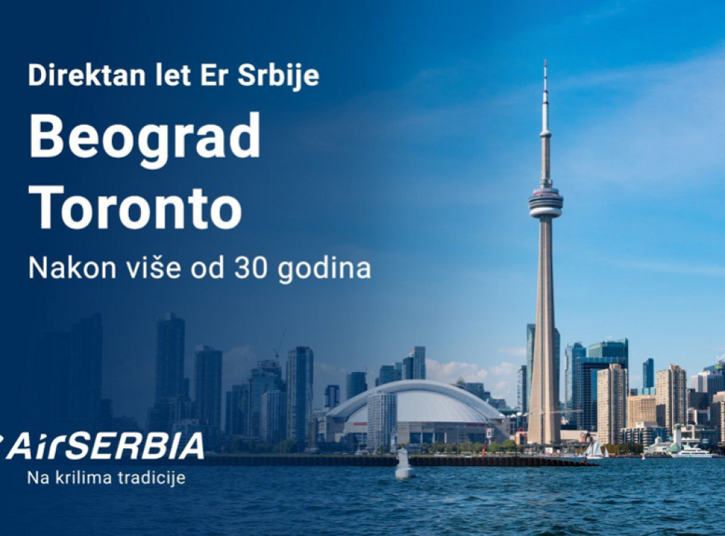 Počela prodaja karata za novu direktnu liniju Er Srbije između Beograda i Toronta