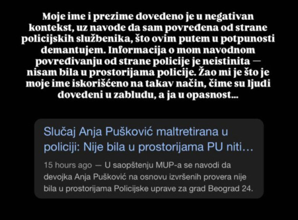 Ivica Dačić: Građanka sama negirala da je policija povredila, tražiću utvrđivanje činjenica