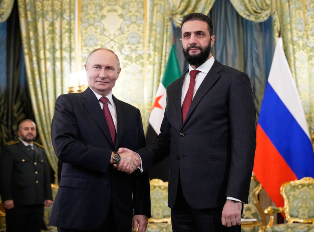 Putin će u sredu u Moskvi razgovarati sa Ahmedom al-Šarom