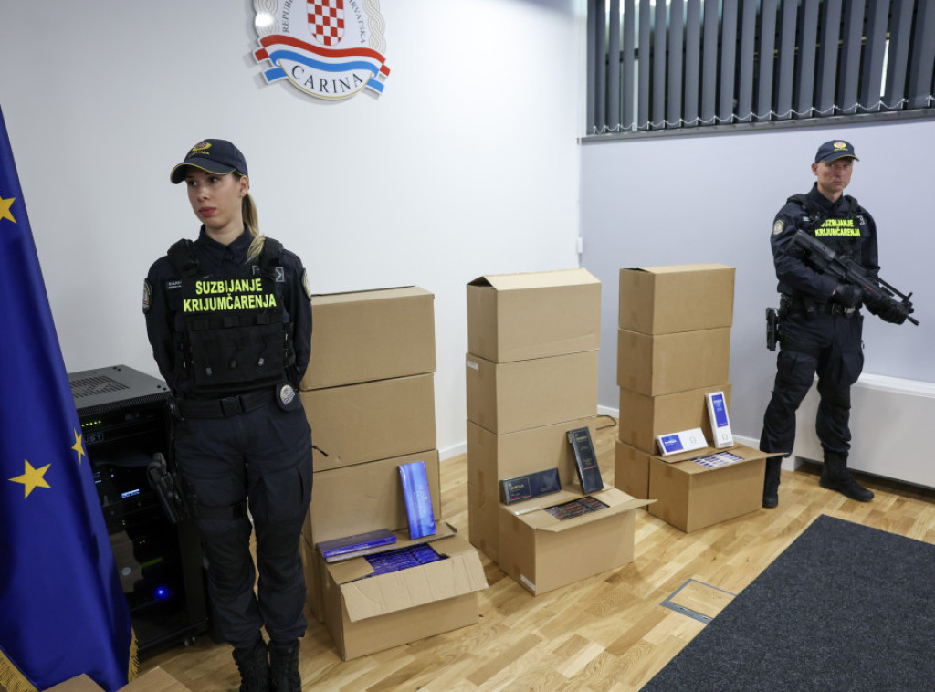 Hrvatska: Tržišna vrednost zaplenjenih cigareta na Bregani 4,2 miliona evra