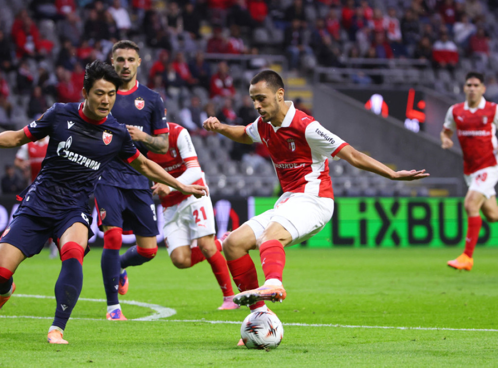 Red Star Belgrade lose to Braga away in UEFA Europa League