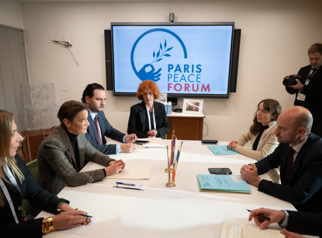 Brnabic meets with French FM in Paris