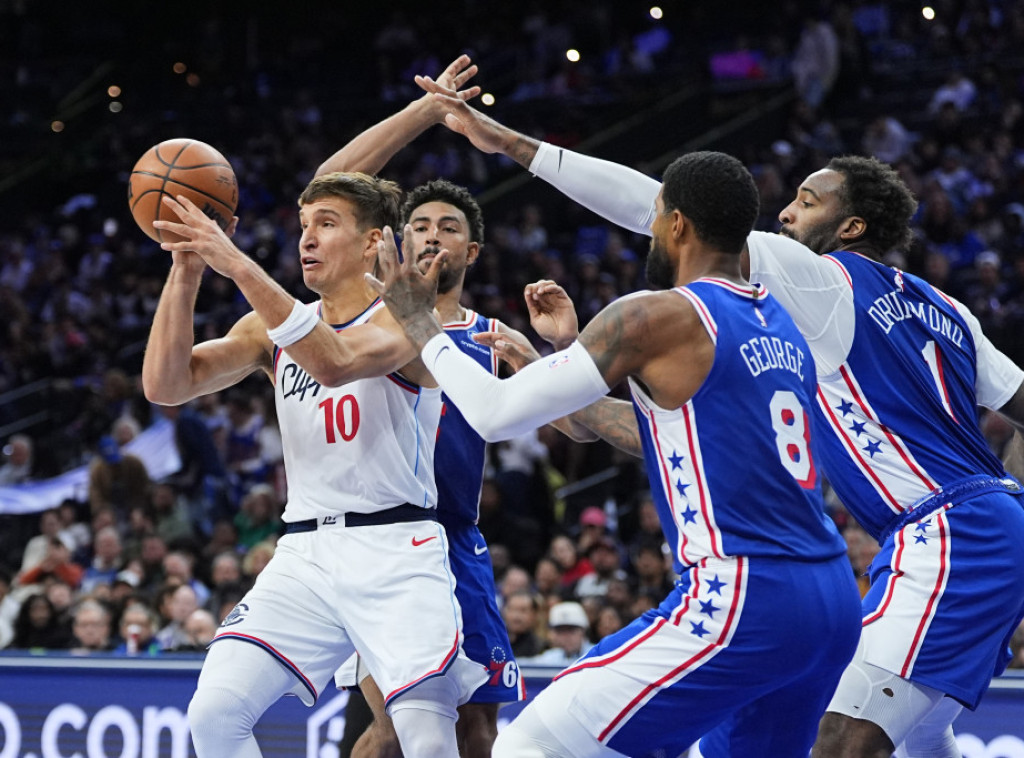 Bogdan Bogdanović postigao devet poena u porazu Los Anđeles Klipersa od Filadelfije
