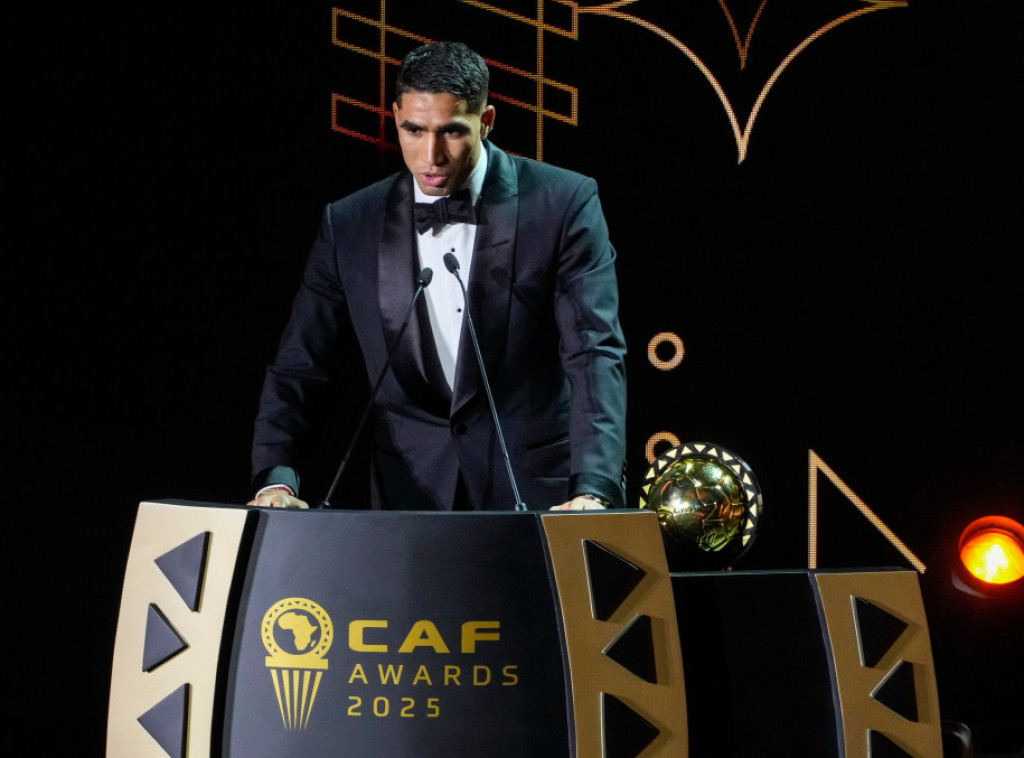 Ašraf Hakimi proglašen za najboljeg afričkog fudbalera za 2025. godinu