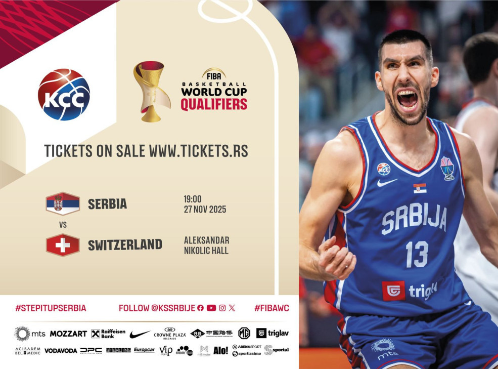 Od ponedeljka prodaja ulaznica za utakmicu košarkaša Srbije i Švajcarske