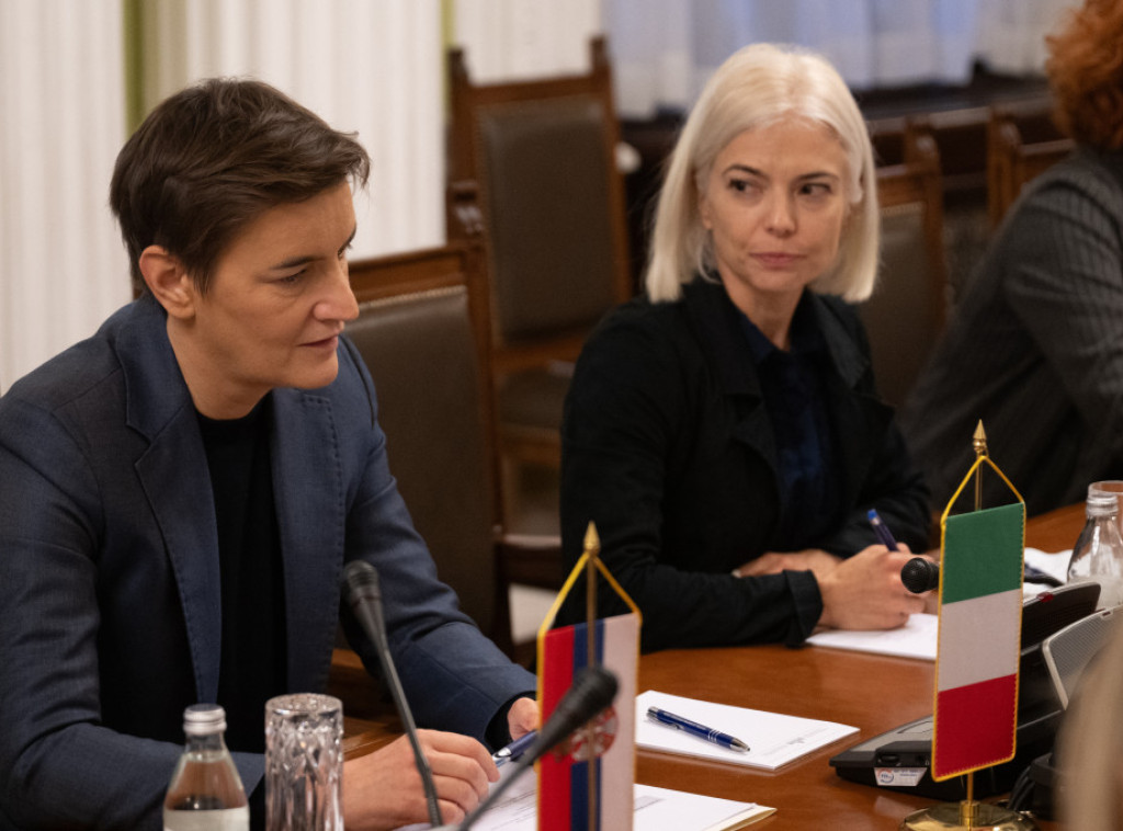 Brnabić: Zahvalnost Italiji na podršci evropskom putu Srbije i u otvaranju Klastera 3