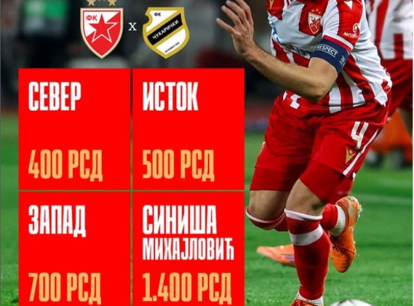 FK Crvena zvezda: "Super Zvezdaši" i deca do 14 godina besplatno protiv Čukaričkog